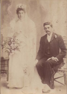 Alfred Brown (Rev) and Lydia Edmondson 1895 at Paddington
