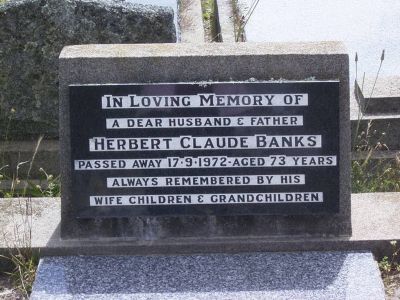 Herbert Claude BANKS
Keywords: BANKS