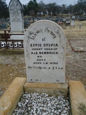 Bembrick, Effie Sylvia (daughter of Alfred and Elizabeth)
