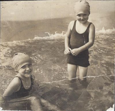Beula and Aileen Curran swimming - original
