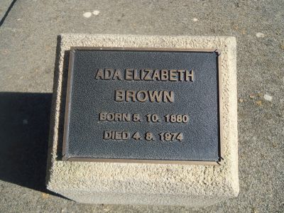 Ada Elizabeth BROWN
Keywords: BROWN