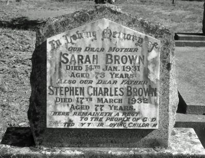 Sarah BROWN & Stephen Charles BROWN
Keywords: BROWN