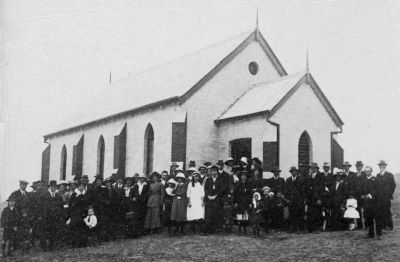 Brundah Wesleyan Church Opening 1916 - Cowra Road, via Grenfell NSW (BW)
