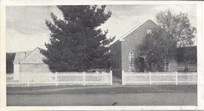 Dalton Methodist Church - original slab church at side
