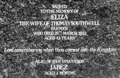 Eliza Southwell - new plaque
