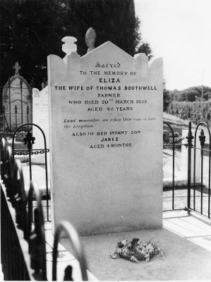 Eliza Southwell's grave at St John's Reid
