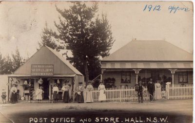Hall Post Office and Store - c 1912 edited (original shop)
