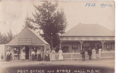 Hall Post Office and Store - c 1912
