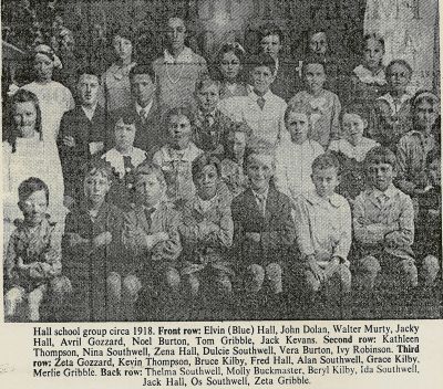 Hall school students 1918 captions
