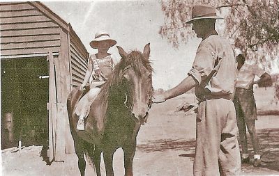 Helen Neal Southwell (now Edgell) on horse - January 1950
