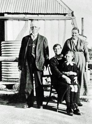 Job & Hannah Brown with daughter Rita and child Kathleen Gifford (seated)
