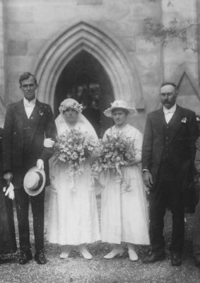 John Alexander, Louisa (Jane) (nee Moore Southwell) with her sister Lavinia (Kit) and father Bill Moore
