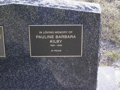 Kilby, Paulind Barbara (wife & of Cleon Kenison Robert Kilby)
