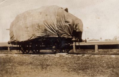 Rail wagon at Wirega siding
