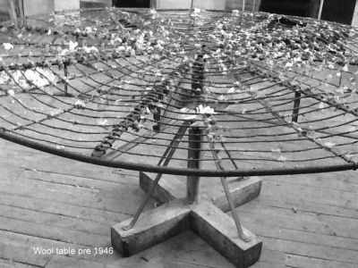 Revolving Wool Table - pre 1946 bw
