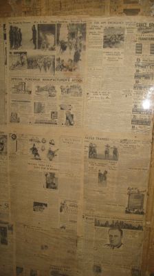 Southwell house - newspaper lined walls (1)
