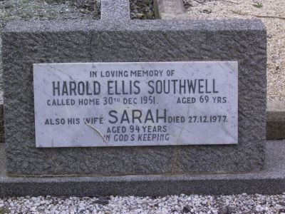 Southwell, Harold Ellis and Sarah
