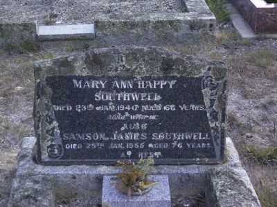 Southwell, Samson James and Mary Ann Happy
