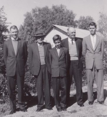 Starr men c1958 John, Samuel, Richard, Wilbur and Keith
