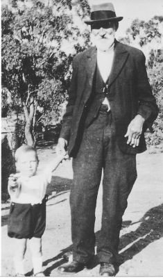 Stephen Charles Brown and grandson Ralph Stone bw
