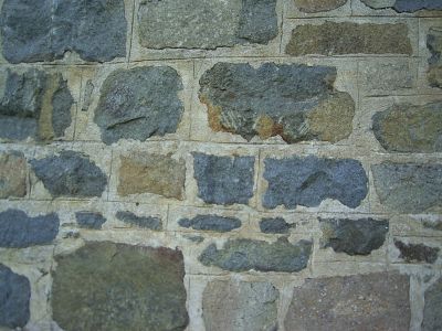 Stone wall of chapel

