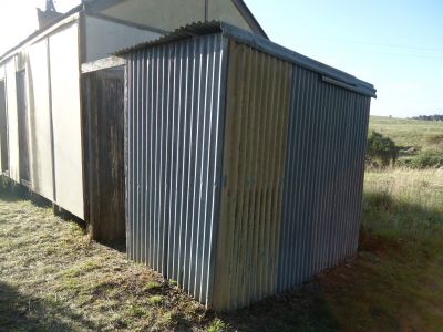 The shed before its removal for the toilet
