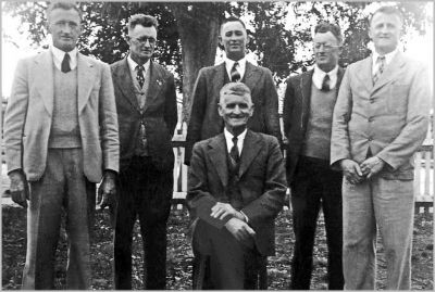 William Abel Southwell on his 70th birthday 1946 with sons - Keith, Arthur, Harold, Roy and Selby

